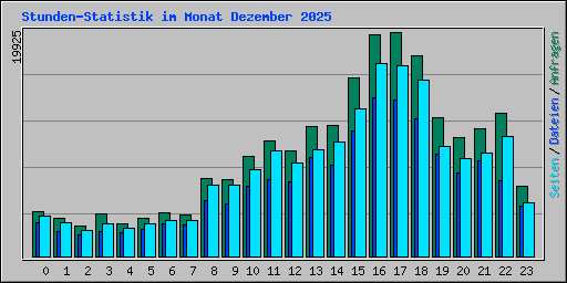 Stunden-Statistik im Monat Dezember 2025