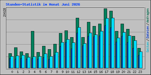 Stunden-Statistik im Monat Juni 2026